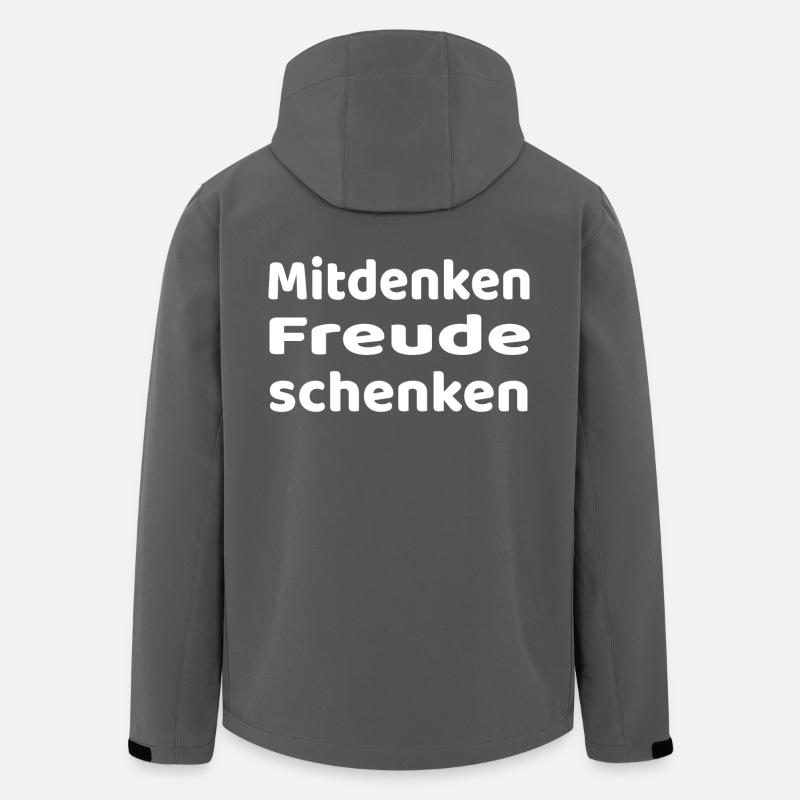 Mitdenken - Freude schenken - Recycelte Männer Softshell-Jacke von Stanley/Stella - Anthrazit