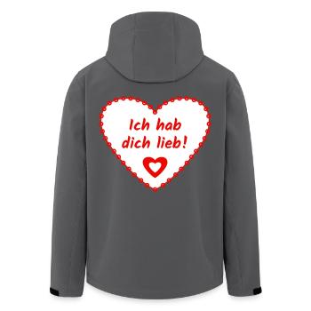 Herz aus Zuckerguss - Recycelte Männer Softshell-Jacke von Stanley/Stella - Anthrazit - Hinten - AI Model Male 185 light (185cm)