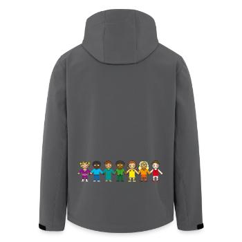 Coupe des enfants RAINBOW Retour à l’école maternelle - Veste softshell homme en polyester recyclé Stanley/Stella - charbon - Dos - AI Model Male 185 light (185cm)