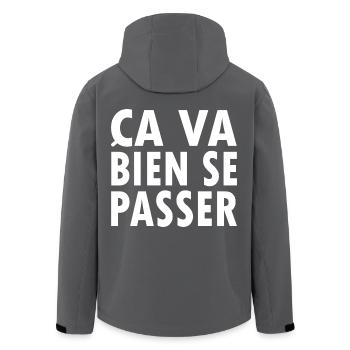 Ça va bien se passer - Recycelte Männer Softshell-Jacke von Stanley/Stella - Anthrazit - Hinten - AI Model Male 185 light (185cm)