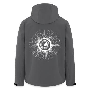 Mission Impossible Dead Reckoning IMF Logo Weiß - Recycelte Männer Softshell-Jacke von Stanley/Stella - Anthrazit - Hinten - AI Model Male 185 light (185cm)