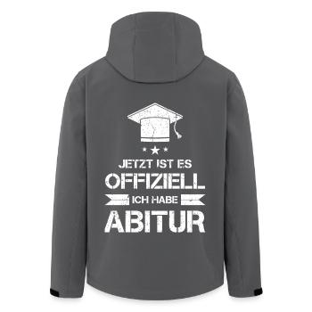 Abitur Abi Abschluss Prüfung geschafft Geschenk - Recycelte Männer Softshell-Jacke von Stanley/Stella - Anthrazit - Hinten - AI Model Male 185 light (185cm)