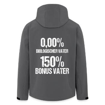 Bonus Vater Papa Papi Stiefvater Vatertag Geschenk - Recycelte Männer Softshell-Jacke von Stanley/Stella - Anthrazit - Hinten - AI Model Male 185 light (185cm)