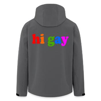 gay - Recycelte Männer Softshell-Jacke von Stanley/Stella - Anthrazit - Hinten - AI Model Male 185 light (185cm)