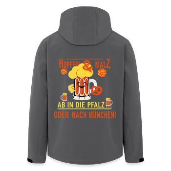 Bierfest - Recycelte Männer Softshell-Jacke von Stanley/Stella - Anthrazit - Hinten - AI Model Male 185 light (185cm)