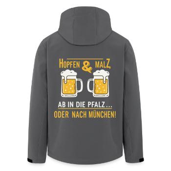 Bierfest - Recycelte Männer Softshell-Jacke von Stanley/Stella - Anthrazit - Hinten - AI Model Male 185 light (185cm)