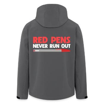 Rotstift Englischlehrer Englisch Lehrer Tasse - Recycelte Männer Softshell-Jacke von Stanley/Stella - Anthrazit - Hinten - AI Model Male 185 light (185cm)