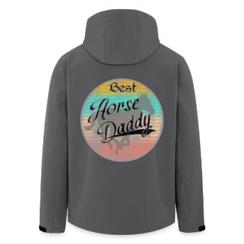 Best Horse Daddy Pferde Papa Westernreiter - Recycelte Männer Softshell-Jacke von Stanley/Stella - Anthrazit - Hinten - AI Model Male 185 light (185cm)