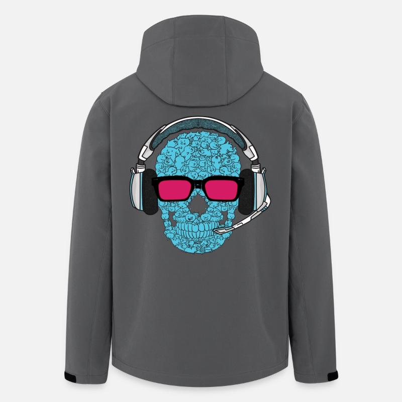 Musik Skull - Recycelte Männer Softshell-Jacke von Stanley/Stella - Anthrazit
