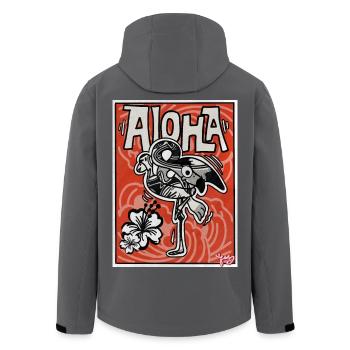 ALOHA - Recycelte Männer Softshell-Jacke von Stanley/Stella - Anthrazit - Hinten - AI Model Male 185 light (185cm)