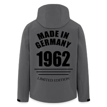 Made in Germany 1962 limited edition - Recycelte Männer Softshell-Jacke von Stanley/Stella - Anthrazit - Hinten - AI Model Male 185 light (185cm)