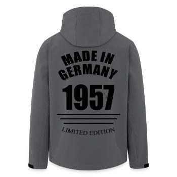 made in germany 1957 limited edition - Recycelte Männer Softshell-Jacke von Stanley/Stella - Anthrazit - Hinten - AI Model Male 185 light (185cm)