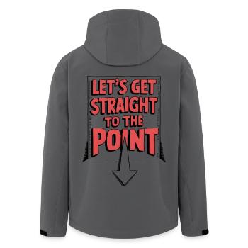 Let's Get Straight to the Point - Men’s Recycled Softshell Jacket by Stanley/Stella - anthracite - Back - AI Model Male 185 light (185cm)