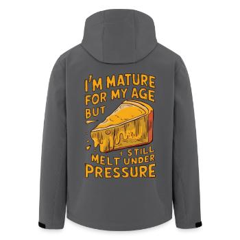 Mature Cheese - Recycelte Männer Softshell-Jacke von Stanley/Stella - Anthrazit - Hinten - AI Model Male 185 light (185cm)
