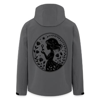 Mädchen Schlüssel Rose Geheimnisvoll Design - Recycelte Männer Softshell-Jacke von Stanley/Stella - Anthrazit - Hinten - AI Model Male 185 light (185cm)