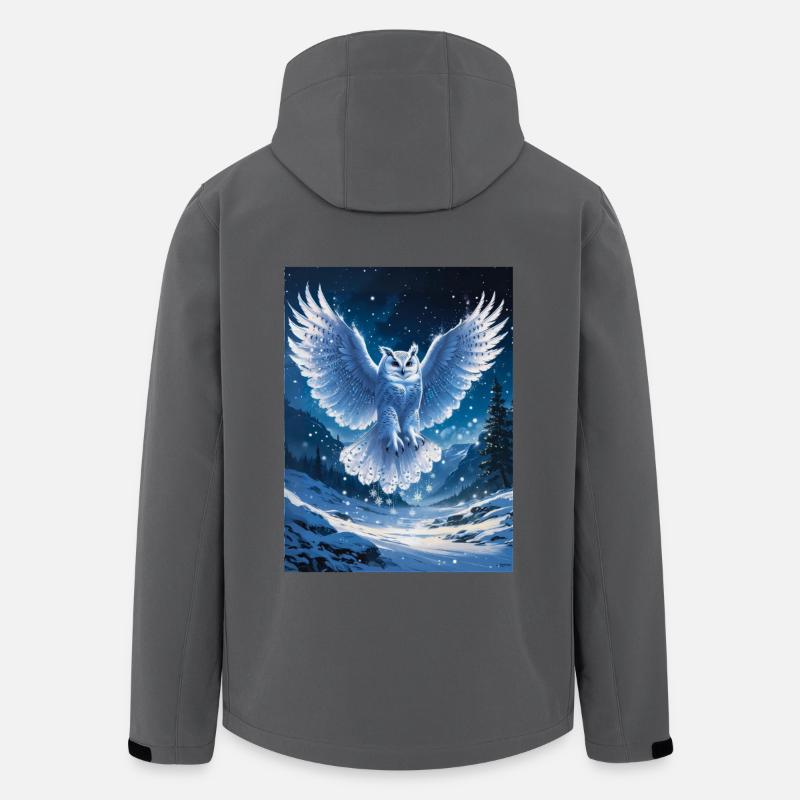 Schnee-Eule - Recycelte Männer Softshell-Jacke Discoverer von Stanley/Stella - Anthrazit