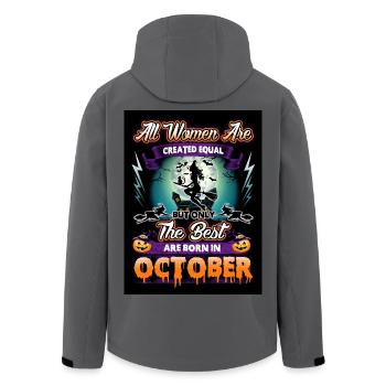 Die Besten sind im Oktober geboren - Hexe - Recycelte Männer Softshell-Jacke von Stanley/Stella - Anthrazit - Hinten - AI Model Male 185 light (185cm)