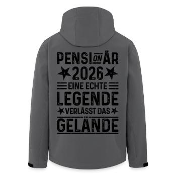 Retraité 2026 : Une légende quitte le site - Veste softshell homme en polyester recyclé Stanley/Stella - charbon - Dos - AI Model Male 185 light (185cm)