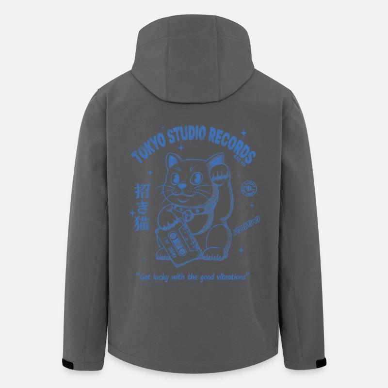 Maneki Neko - Recycelte Männer Softshell-Jacke von Stanley/Stella - Anthrazit