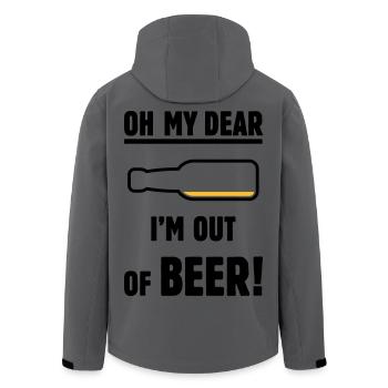 Oh My Dear – I’m Out Of Beer! (Ale Lager / POS 2C) - Men’s Recycled Softshell Jacket by Stanley/Stella - anthracite - Back - AI Model Male 185 light (185cm)