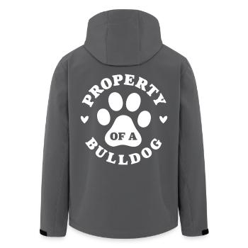 Eigentum einer Bulldogge - Recycelte Männer Softshell-Jacke von Stanley/Stella - Anthrazit - Hinten - AI Model Male 185 light (185cm)