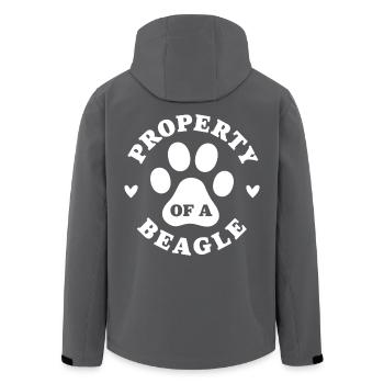 Eigentum eines Beagle - Recycelte Männer Softshell-Jacke von Stanley/Stella - Anthrazit - Hinten - AI Model Male 185 light (185cm)