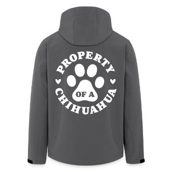 Eigentum eines Chihuahua - Recycelte Männer Softshell-Jacke von Stanley/Stella - Anthrazit - Hinten - AI Model Male 185 light (185cm)
