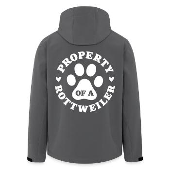 Eigentum eines Rottweilers - Recycelte Männer Softshell-Jacke von Stanley/Stella - Anthrazit - Hinten - AI Model Male 185 light (185cm)