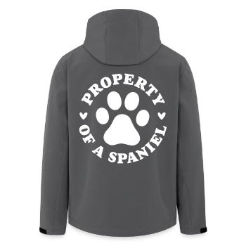 Eigentum eines Spaniels - Recycelte Männer Softshell-Jacke von Stanley/Stella - Anthrazit - Hinten - AI Model Male 185 light (185cm)