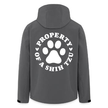 Eigentum eines Shih Tzu - Recycelte Männer Softshell-Jacke von Stanley/Stella - Anthrazit - Hinten - AI Model Male 185 light (185cm)