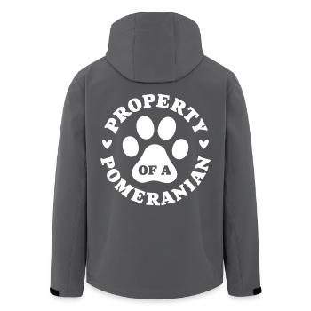 Eigentum eines Zwergspitzs - Recycelte Männer Softshell-Jacke von Stanley/Stella - Anthrazit - Hinten - AI Model Male 185 light (185cm)