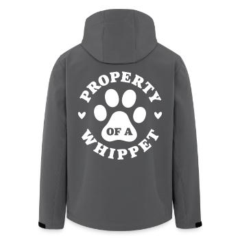 Eigentum eines Whippets - Recycelte Männer Softshell-Jacke von Stanley/Stella - Anthrazit - Hinten - AI Model Male 185 light (185cm)