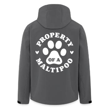 Eigentum eines Maltipoo - Recycelte Männer Softshell-Jacke von Stanley/Stella - Anthrazit - Hinten - AI Model Male 185 light (185cm)