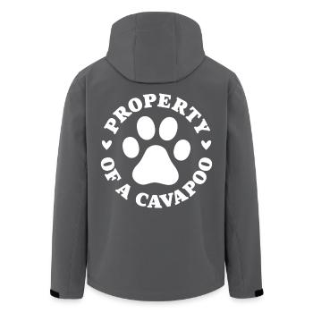 Eigentum eines Cavapoo - Recycelte Männer Softshell-Jacke von Stanley/Stella - Anthrazit - Hinten - AI Model Male 185 light (185cm)