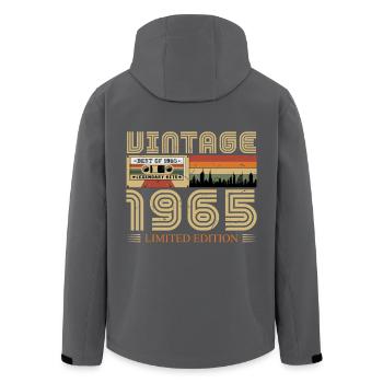 1965 Geburtstagsgeschenk - Jahrgang 1965 Retro 1965 - Recycelte Männer Softshell-Jacke von Stanley/Stella - Anthrazit - Hinten - AI Model Male 185 light (185cm)
