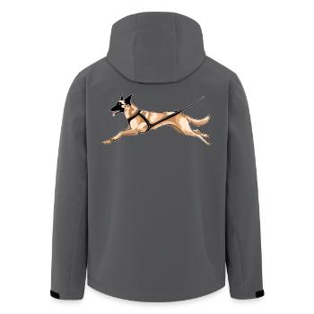 Malinois Canicross - Recycelte Männer Softshell-Jacke von Stanley/Stella - Anthrazit - Hinten - AI Model Male 185 light (185cm)