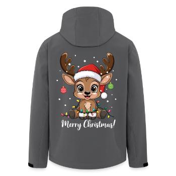 Rentier Weihnachten lustig süß Merry Christmas - Recycelte Männer Softshell-Jacke von Stanley/Stella - Anthrazit - Hinten - AI Model Male 185 light (185cm)