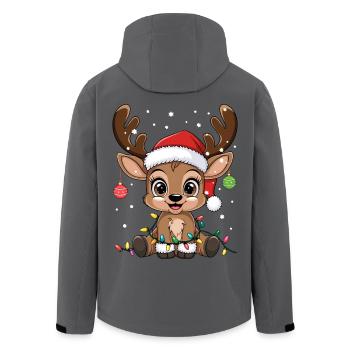 Rentier Weihnachten Weihnachtspullover niedlich - Recycelte Männer Softshell-Jacke von Stanley/Stella - Anthrazit - Hinten - AI Model Male 185 light (185cm)