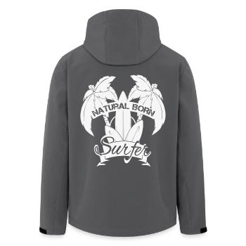 Natural Born Surfer - Recycelte Männer Softshell-Jacke von Stanley/Stella - Anthrazit - Hinten - AI Model Male 185 light (185cm)