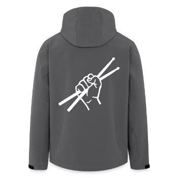Schlagzeuger - Recycelte Männer Softshell-Jacke von Stanley/Stella - Anthrazit - Hinten - AI Model Male 185 light (185cm)