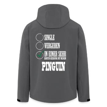 In einer Beziehung mit meinem Pinguin - Recycelte Männer Softshell-Jacke von Stanley/Stella - Anthrazit - Hinten - AI Model Male 185 light (185cm)