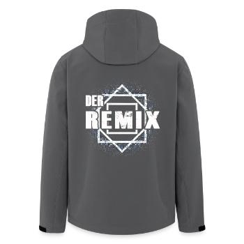 Der Remix Partnermotiv - Recycelte Männer Softshell-Jacke von Stanley/Stella - Anthrazit - Hinten - AI Model Male 185 light (185cm)