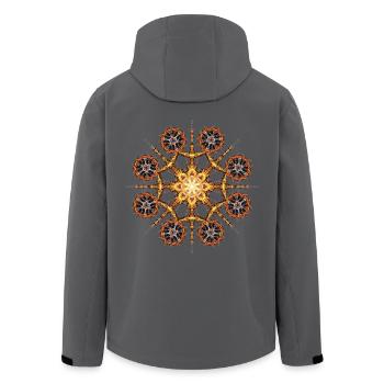Fireballs - Recycelte Männer Softshell-Jacke von Stanley/Stella - Anthrazit - Hinten - AI Model Male 185 light (185cm)