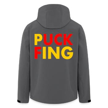 Puck fing - Recycelte Männer Softshell-Jacke von Stanley/Stella - Anthrazit - Hinten - AI Model Male 185 light (185cm)