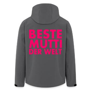 Beste mutti der welt - Recycelte Männer Softshell-Jacke von Stanley/Stella - Anthrazit - Hinten - AI Model Male 185 light (185cm)