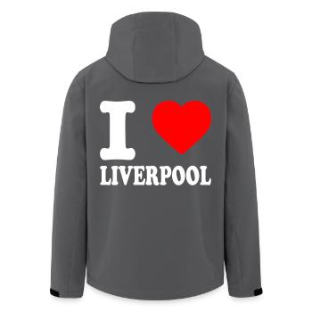 Liverpool - Recycelte Männer Softshell-Jacke von Stanley/Stella - Anthrazit - Hinten - AI Model Male 185 light (185cm)
