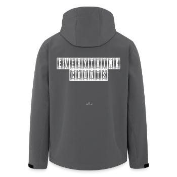 Everything Counts white - Recycelte Männer Softshell-Jacke von Stanley/Stella - Anthrazit - Hinten - AI Model Male 185 light (185cm)
