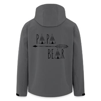 Papa Bear - Recycelte Männer Softshell-Jacke von Stanley/Stella - Anthrazit - Hinten - AI Model Male 185 light (185cm)