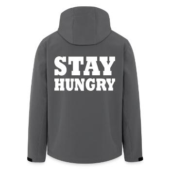 Stay hungry - Recycelte Männer Softshell-Jacke von Stanley/Stella - Anthrazit - Hinten - AI Model Male 185 light (185cm)