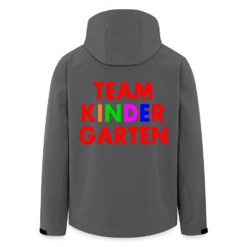 Team kindergarten - Recycelte Männer Softshell-Jacke von Stanley/Stella - Anthrazit - Hinten - AI Model Male 185 light (185cm)